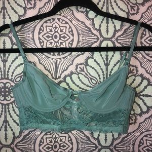 Free people teal lace bra